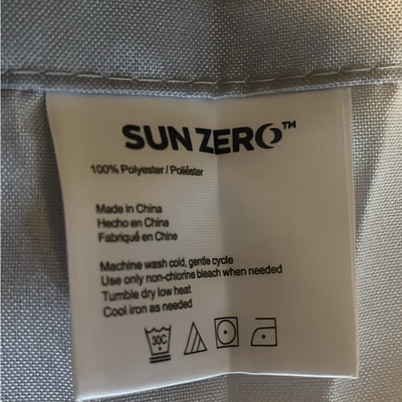 2 Curtain Panels Sun Zero 54” X 95” Gray and White stripe - Picture 4 of 7